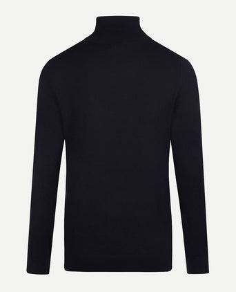 Trui Katoen-Kasjmier Col | Navy
