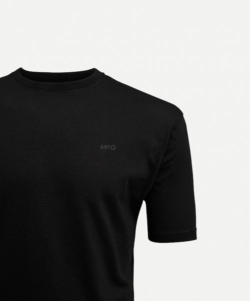 Basic T-shirt met logo in 2-pack | Black