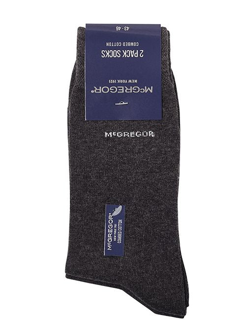 Sokken met logo in 2-pack | Dark Grey