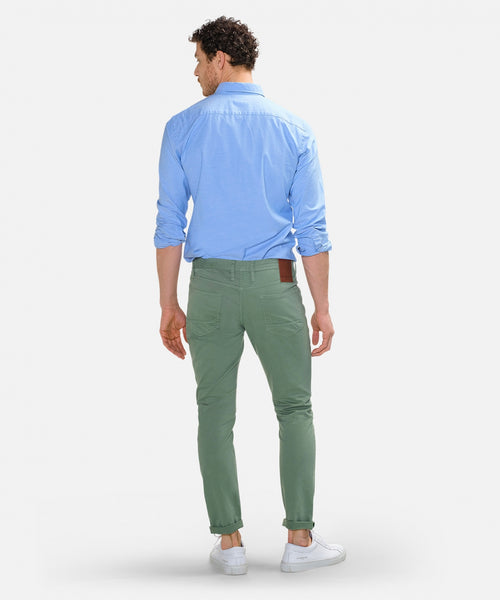 Garment dyed five pocket | Green