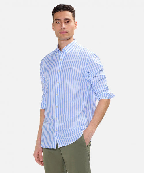 Gestreept overhemd met lange mouwen | Medium Blue