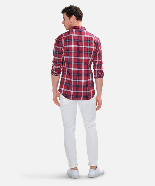 Geruit overhemd van katoen | Dark Red