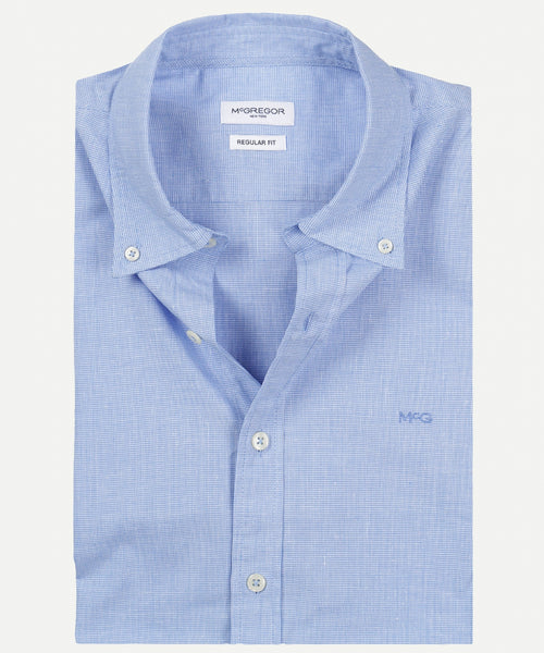 Overhemd korte mouwen | Medium Blue
