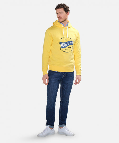 Hoodie met opschrift | Light Yellow