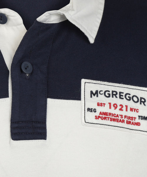 Rugby Shirt with Badge | Navy