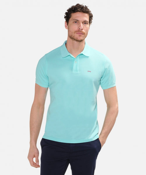 Klassieke polo regular fit | Turquoise