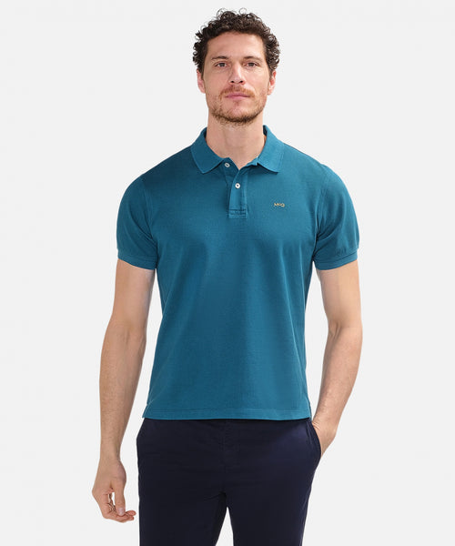 Klassieke polo regular fit | Dark Turquoise