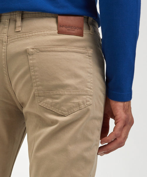 5 Pocket broek slim fit | Beige