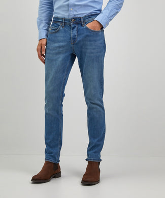 Jeans mediumblauw slim fit | Medium Blue Denim