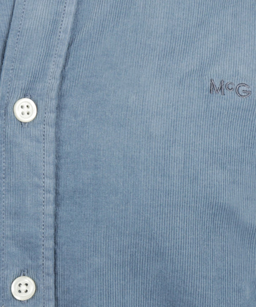 Overhemd corduroy garment dyed regular fit | Medium Blue