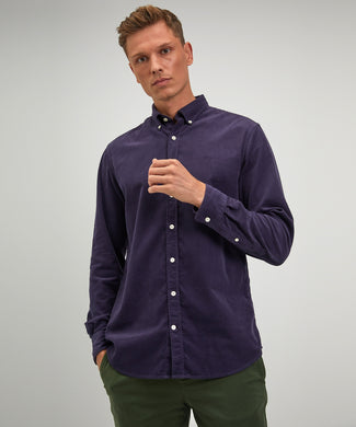 Overhemd corduroy garment dyed regular fit | Navy