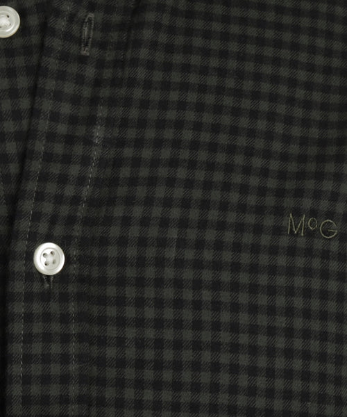 Overhemd flanel gingham regular fit | Pine Green