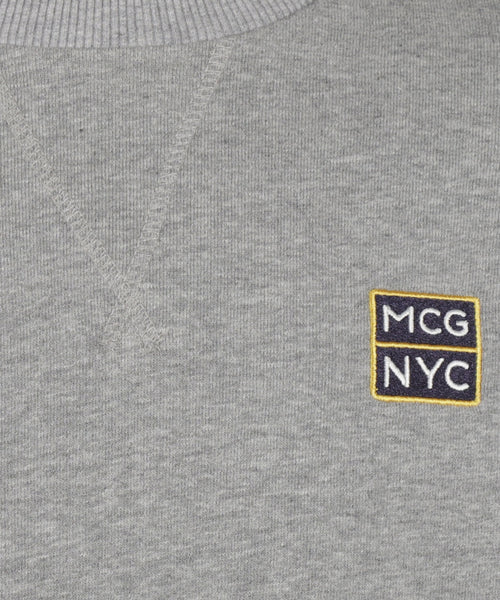 Sweater rondehals met NYC graphic | Medium Grey Melange