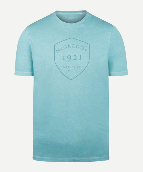 T- Shirt geverfd | Aqua