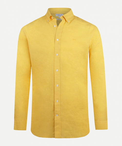 Overhemd Katoen Linnen | Medium Yellow