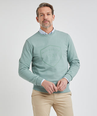Sweater met Graphic | Sage