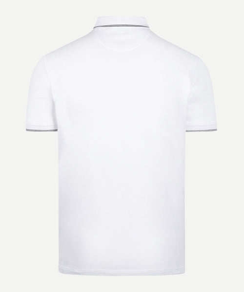 Polo met Streepkraag | White