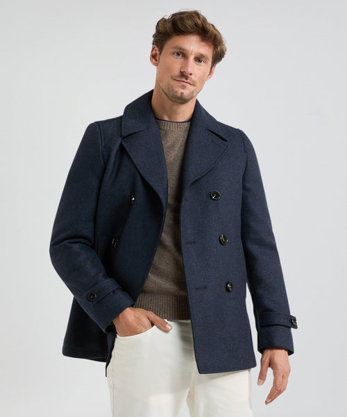 Core Peacoat double-breasted | Faded Blue