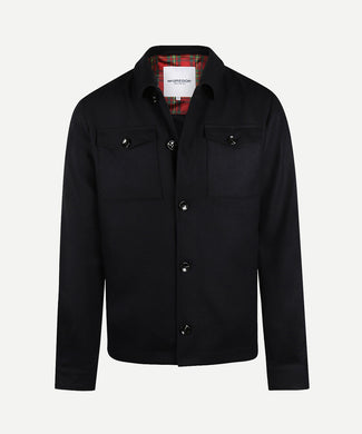 Jas Overshirt Wol | Navy