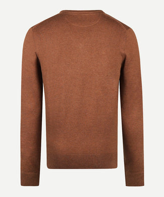 Trui V-hals Cotton Merino | Chesnut