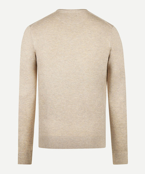 Trui V-hals Cotton Merino | Sand