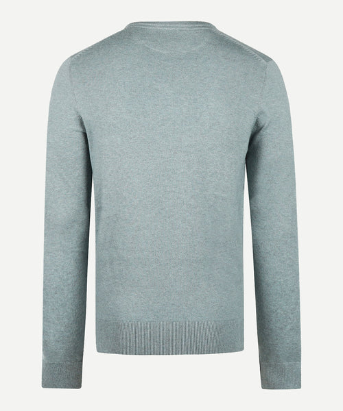 Trui V-hals Cotton Merino | Dark Sage