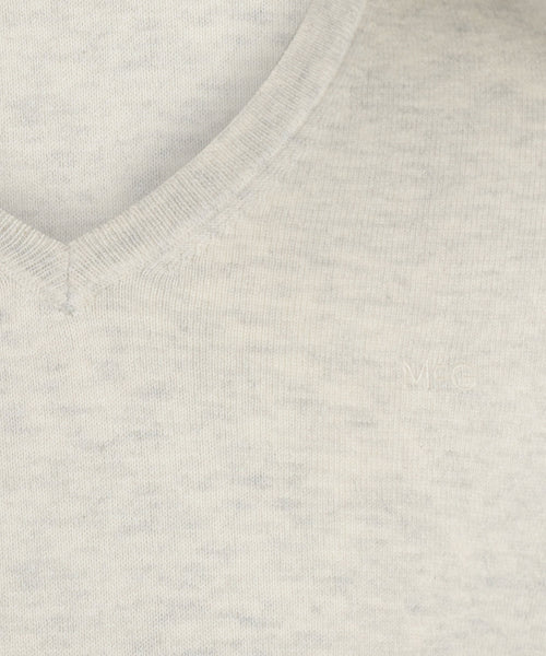 Trui V-hals Cotton Merino | Off White