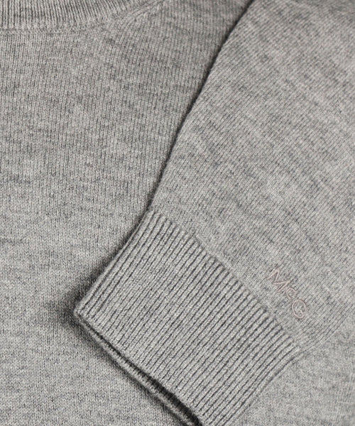 Trui Ronde Hals Cotton Merino | Medium Grey Melange