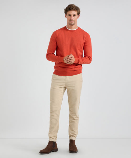 Trui Ronde Hals Cotton Merino | Winter Orange