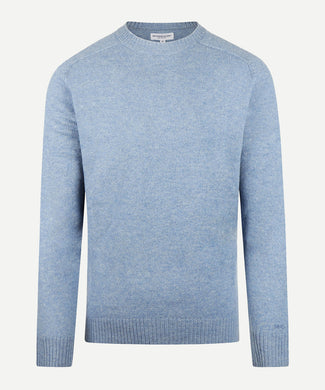Round Neck Sweater Lambswool | Sky Blue