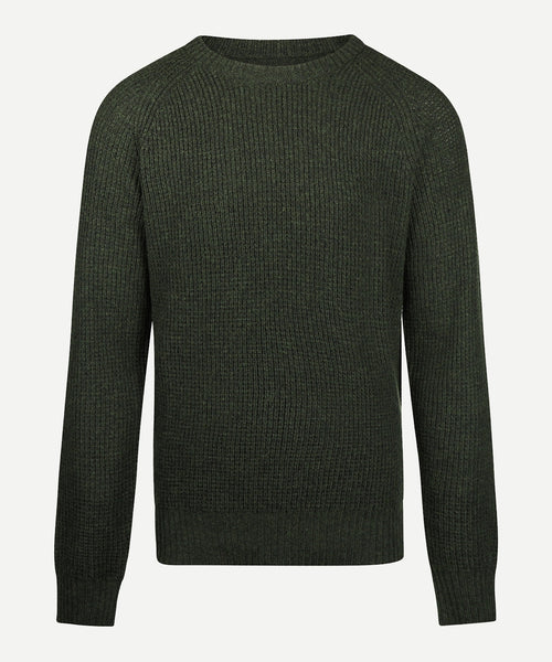 Trui Grofgebreid Ronde Hals | Pine Green