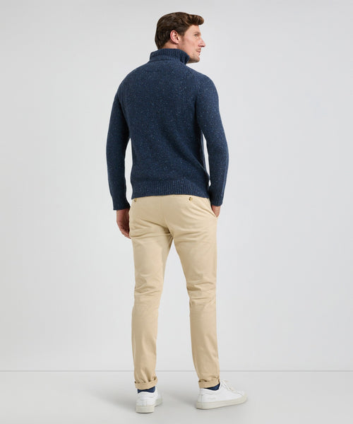 Trui Fisherman Ritskraag | Navy