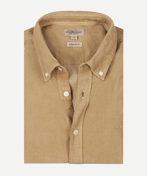 Overhemd corduroy garment dyed | Sand