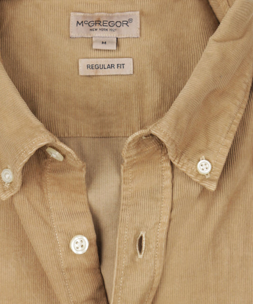 Overhemd corduroy garment dyed | Sand