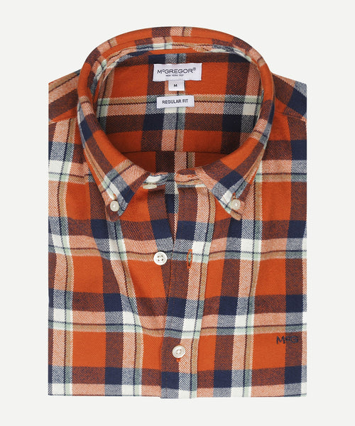 Overhemd Flannel Grote Ruit | Winter Orange