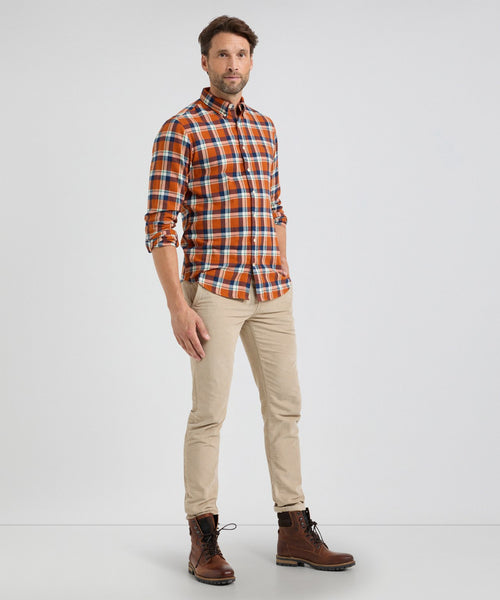 Overhemd Flannel Grote Ruit | Winter Orange