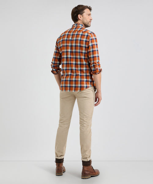 Overhemd Flannel Grote Ruit | Winter Orange