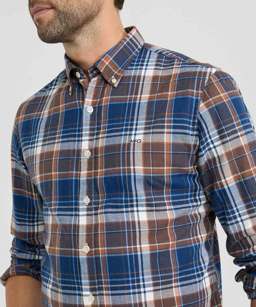 Overhemd Flannel Multi Ruit | Chesnut