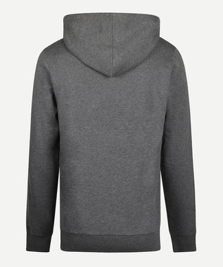 Hoodie met Print | Dark Grey Melange