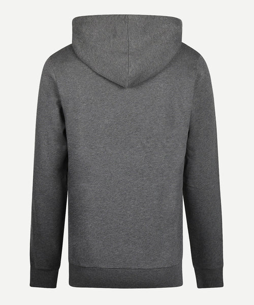 Hoodie met Print | Dark Grey Melange