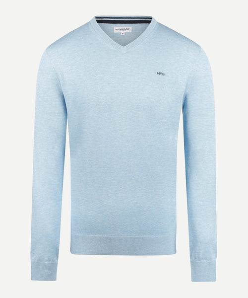 Trui V-hals Cotton | Light Blue