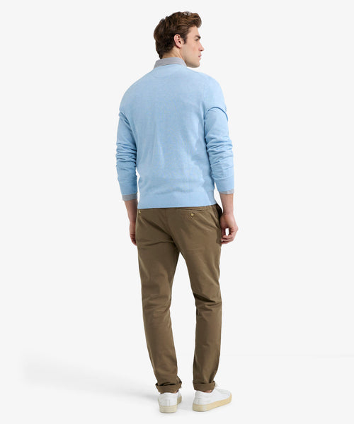 Trui V-hals Cotton | Light Blue