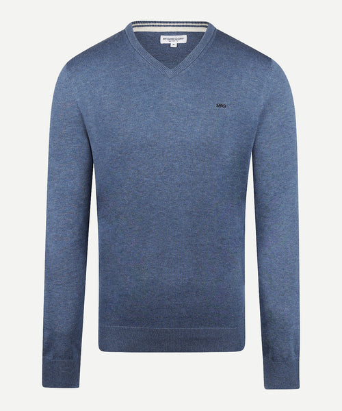 Trui V-hals Cotton | Vintage Blue