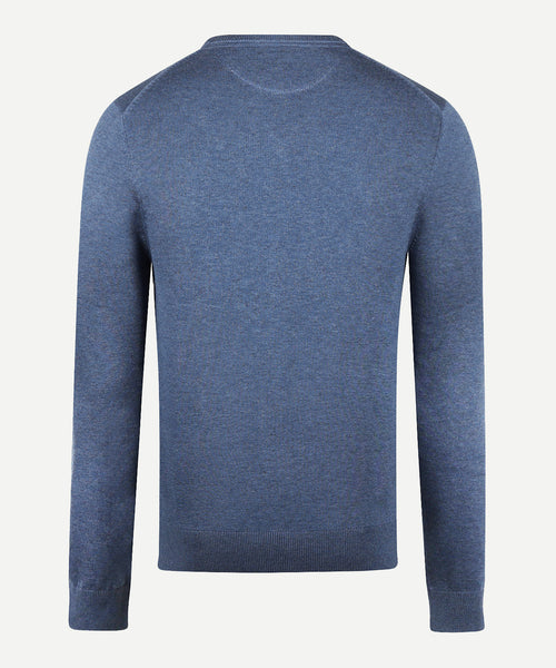 Trui V-hals Cotton | Vintage Blue