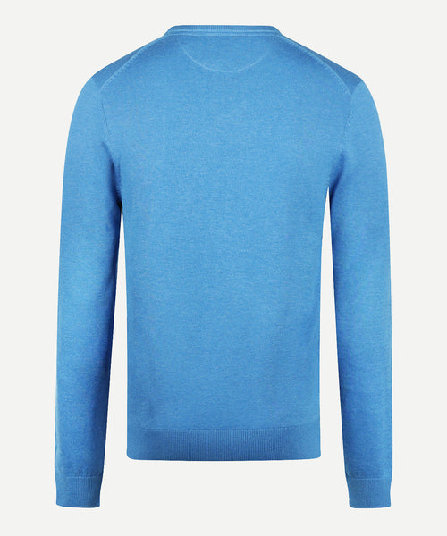 Trui V-hals Cotton | Sea Blue