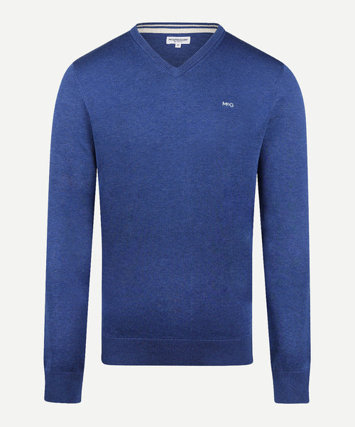 Trui V-hals Cotton | Royal Blue