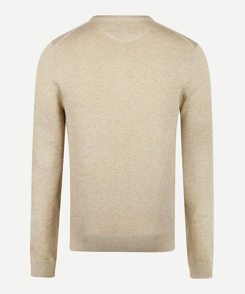 Trui V-hals Cotton | Sand