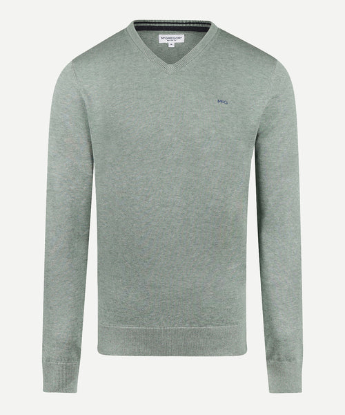 Trui V-hals Cotton | Ice Green