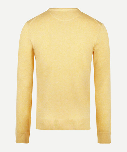 Trui V-hals Cotton | Lemon Yellow