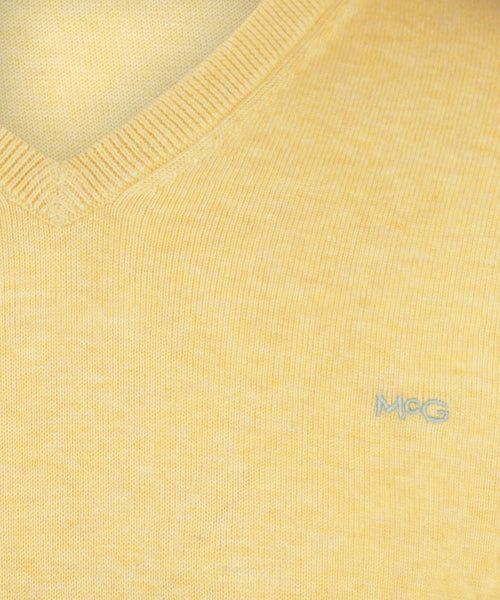 Trui V-hals Cotton | Lemon Yellow